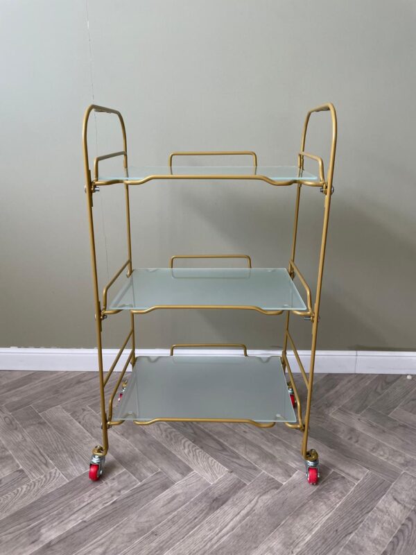 Этажерка «ВЕНЕРА» металл, стекло