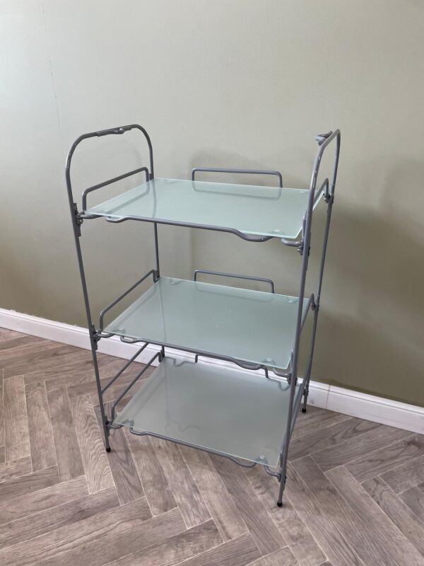 Этажерка «ВЕНЕРА» металл, стекло