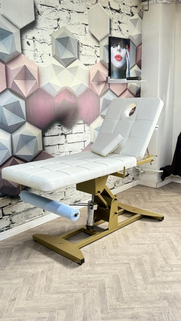 Кушетка массажно-косметологическая КВАДРО на гидравлике, 2-х секционная