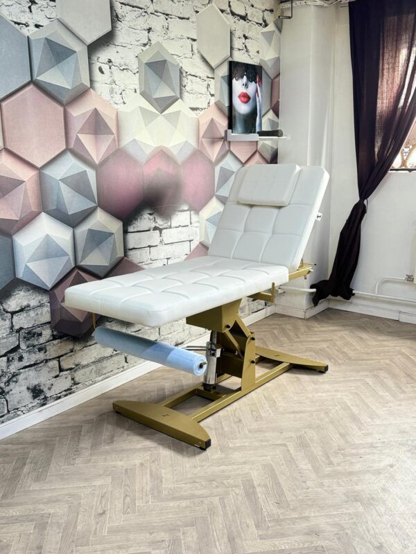 Кушетка массажно-косметологическая КВАДРО на гидравлике, 2-х секционная