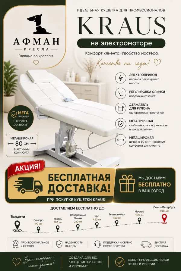 НОВИНКА!!! Кушетка КРАУС-2 электромотор